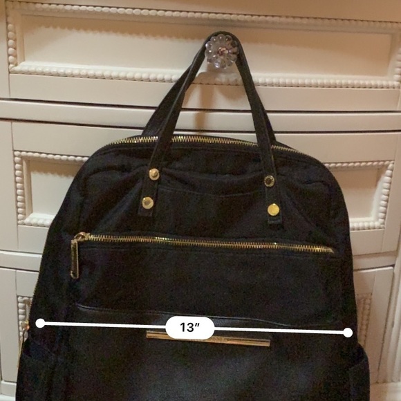 Steve Madden Classy Chic Black and Gold Backpack - Picture 5 of 6